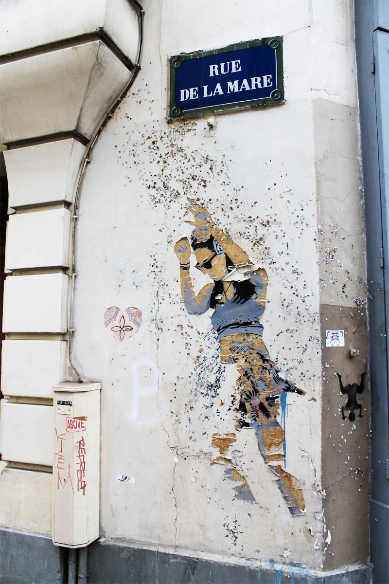 Graffiti sur la rue de la Mare