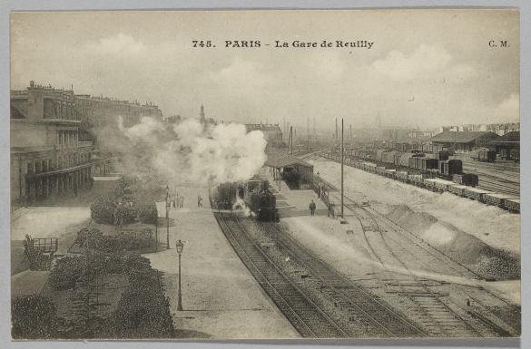Gare de Reuilly et ses voies au début du XXe siècle